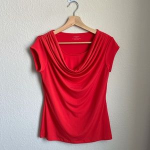 Orange blouse with neck detail - Small